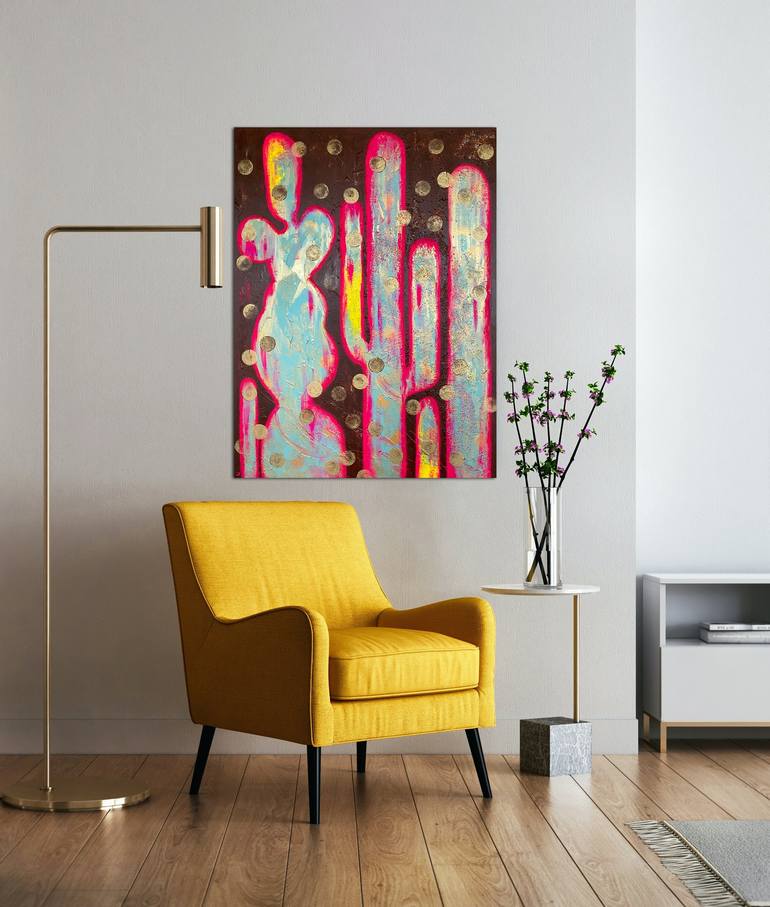 Original Pop Art Abstract Painting by Zaira Dzhaubaeva