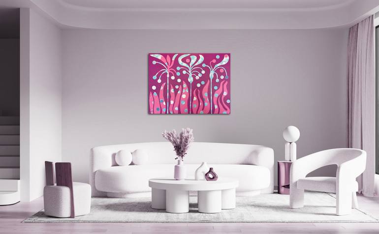 Original Abstract Floral Painting by Zaira Dzhaubaeva