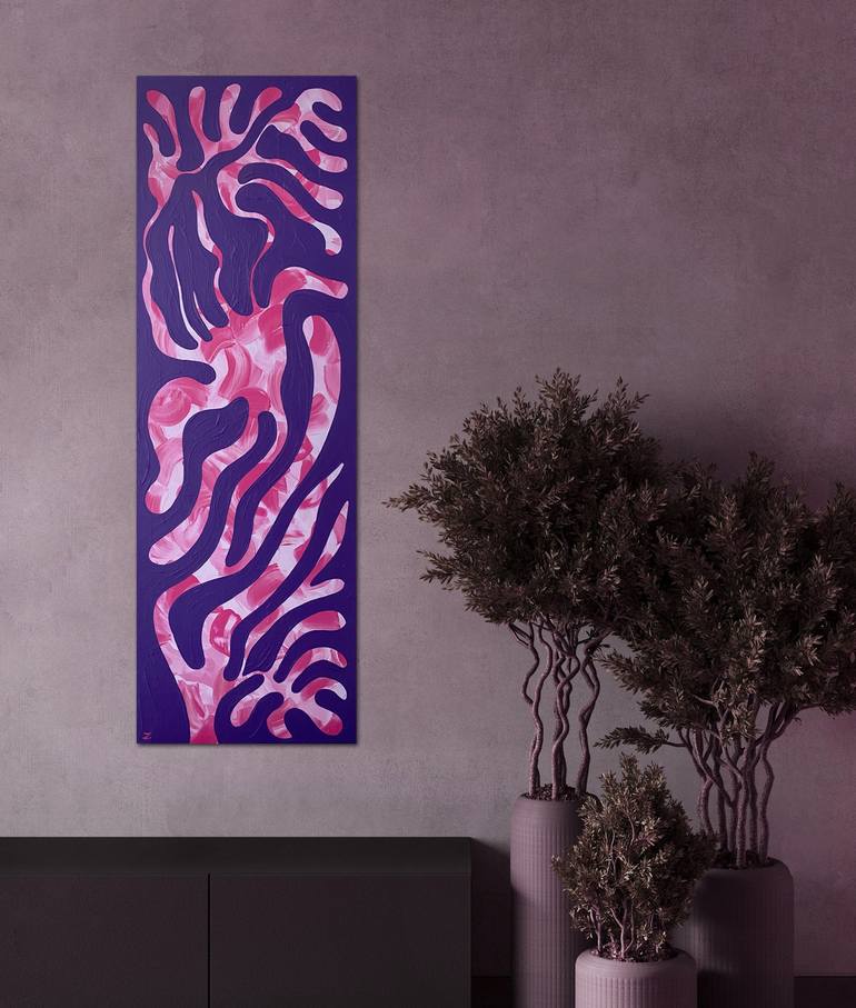 Original Abstract Floral Painting by Zaira Dzhaubaeva