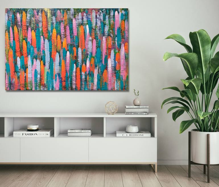 Original Abstract Expressionism Abstract Painting by Zaira Dzhaubaeva