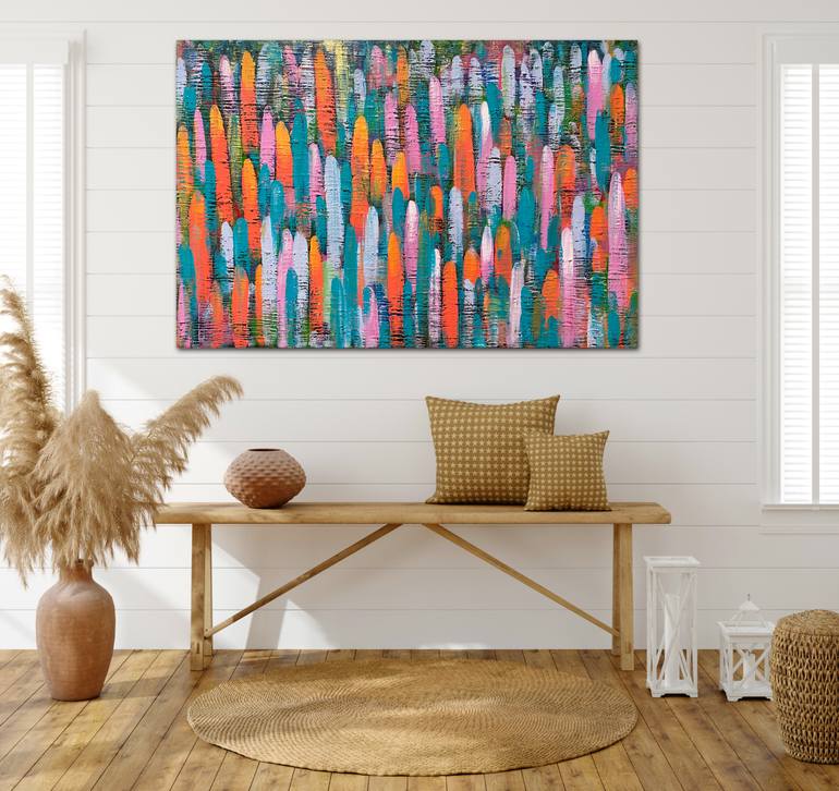 Original Abstract Expressionism Abstract Painting by Zaira Dzhaubaeva
