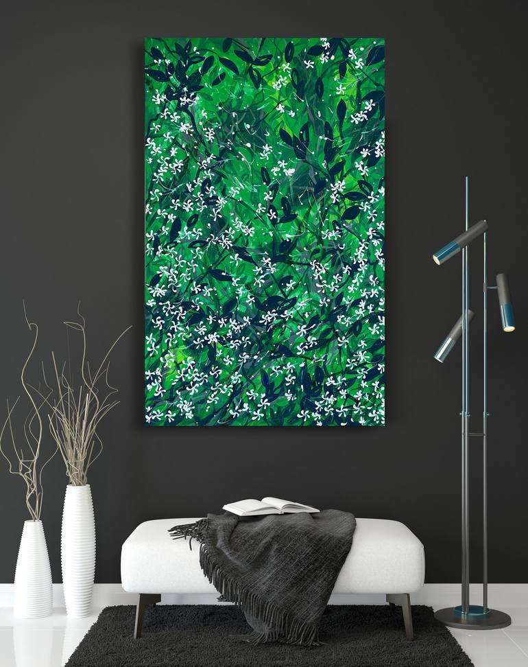 Original Abstract Floral Painting by Zaira Dzhaubaeva