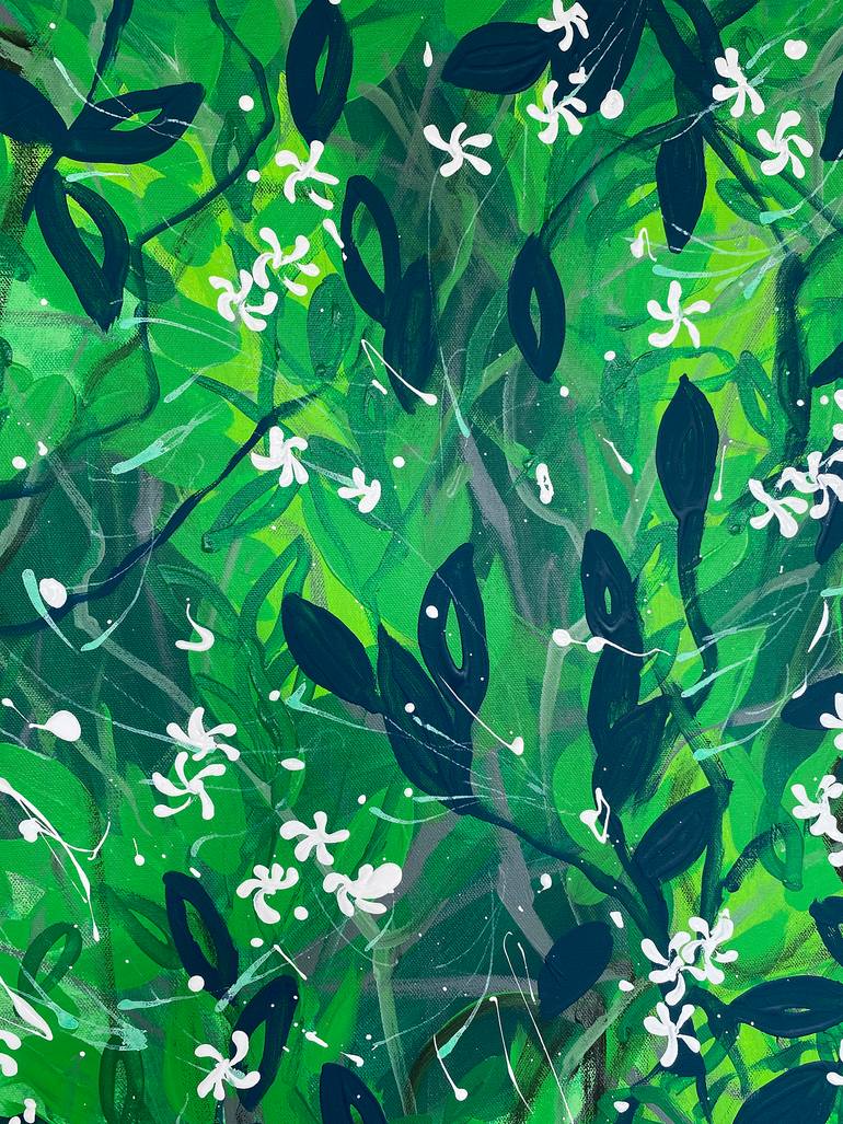 Original Abstract Floral Painting by Zaira Dzhaubaeva