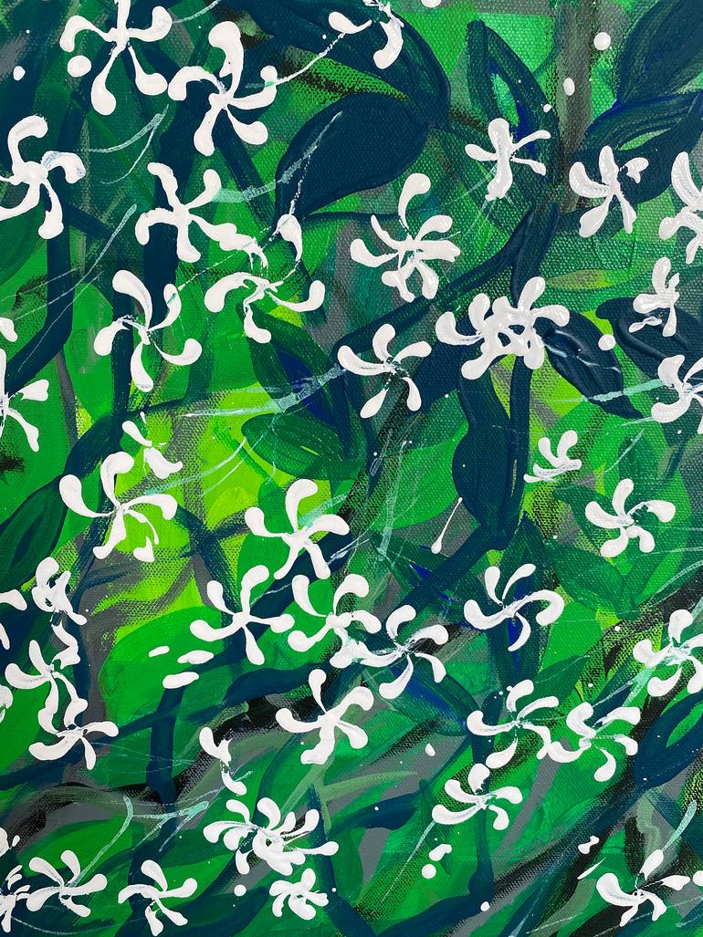 Original Abstract Floral Painting by Zaira Dzhaubaeva