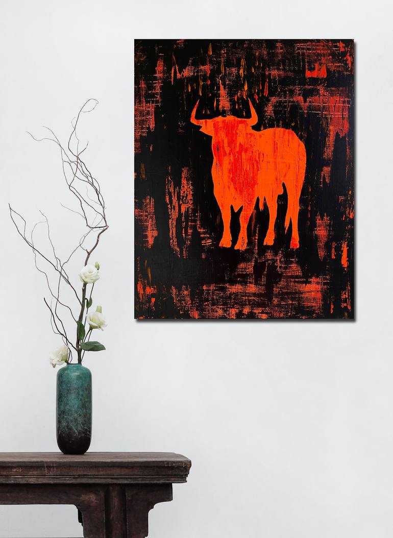 Original Abstract Animal Painting by Zaira Dzhaubaeva