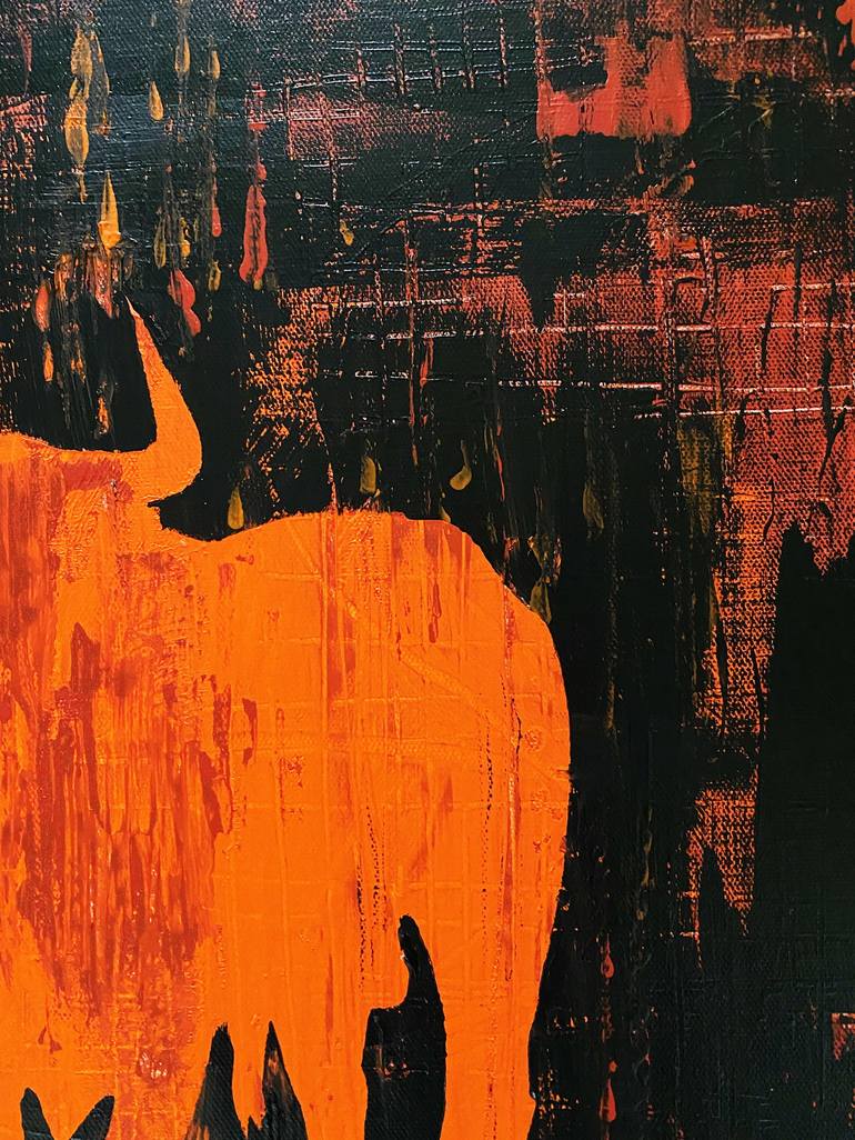 Original Abstract Animal Painting by Zaira Dzhaubaeva