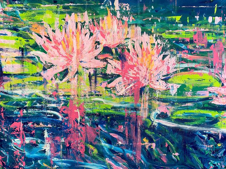 Original Abstract Floral Painting by Zaira Dzhaubaeva