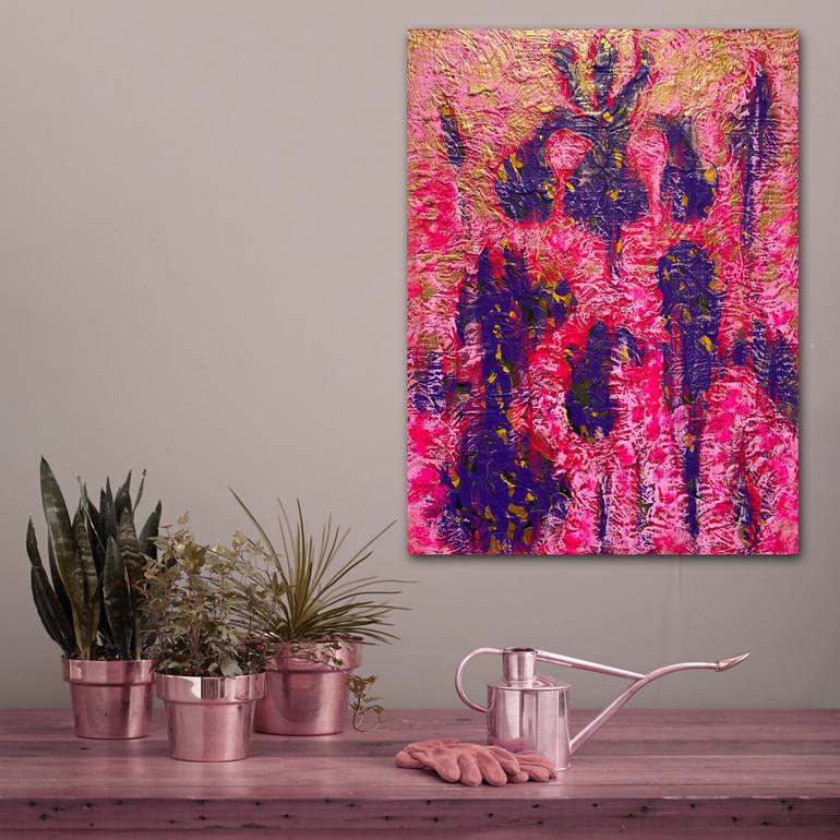 Original Abstract Floral Painting by Zaira Dzhaubaeva