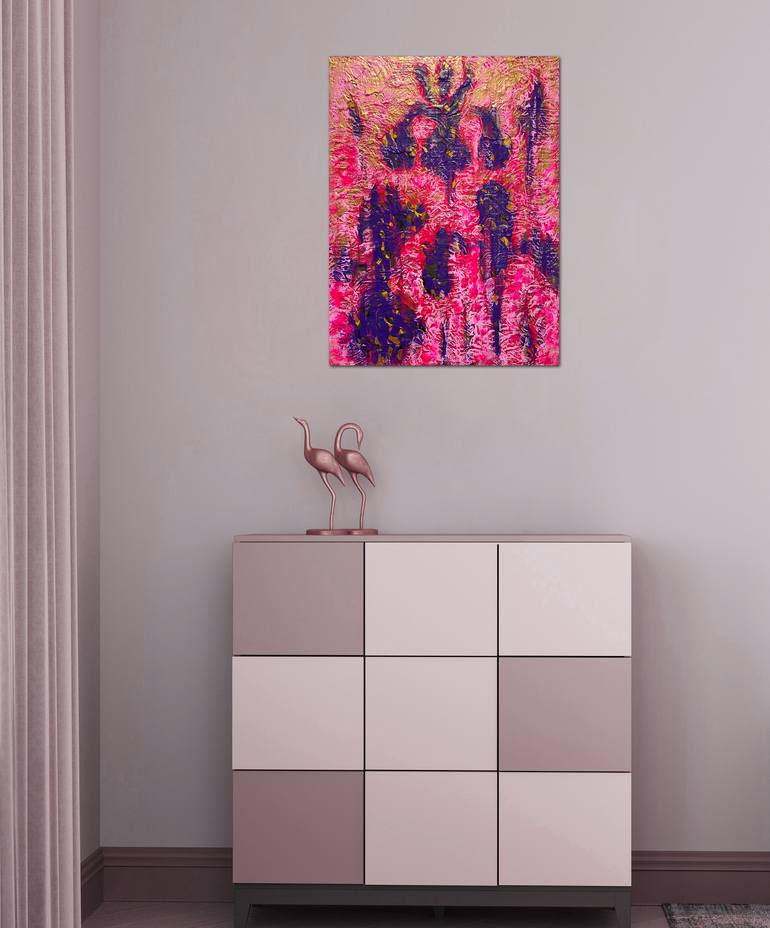 Original Abstract Floral Painting by Zaira Dzhaubaeva