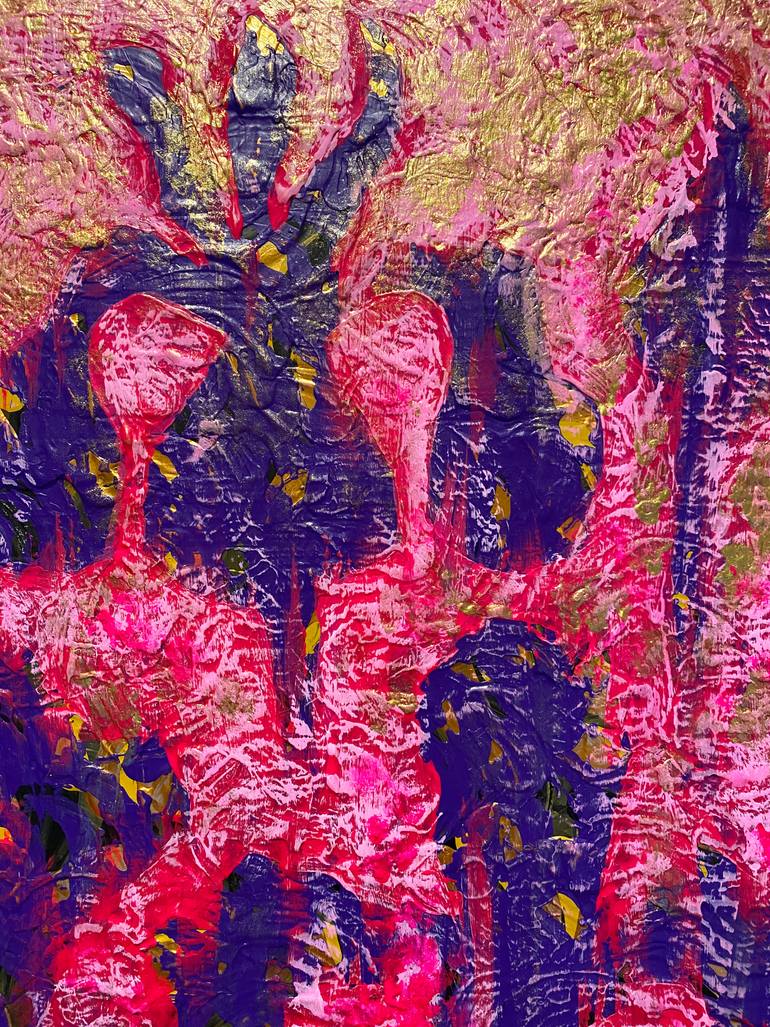 Original Abstract Floral Painting by Zaira Dzhaubaeva