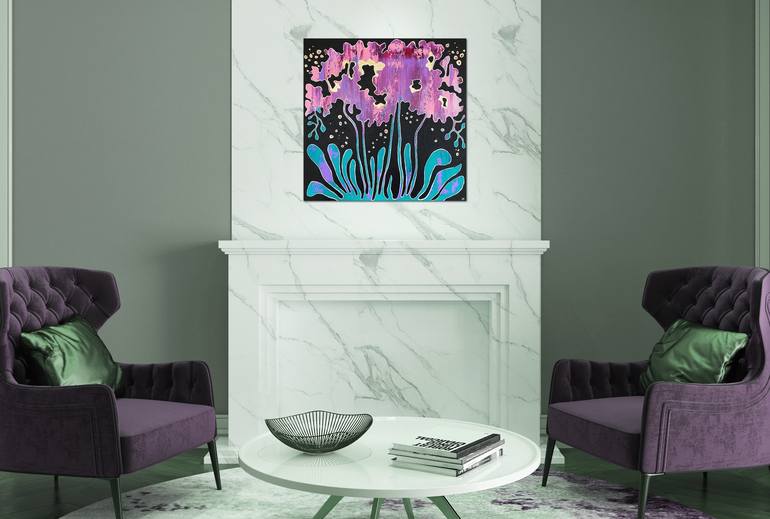 Original Abstract Floral Painting by Zaira Dzhaubaeva