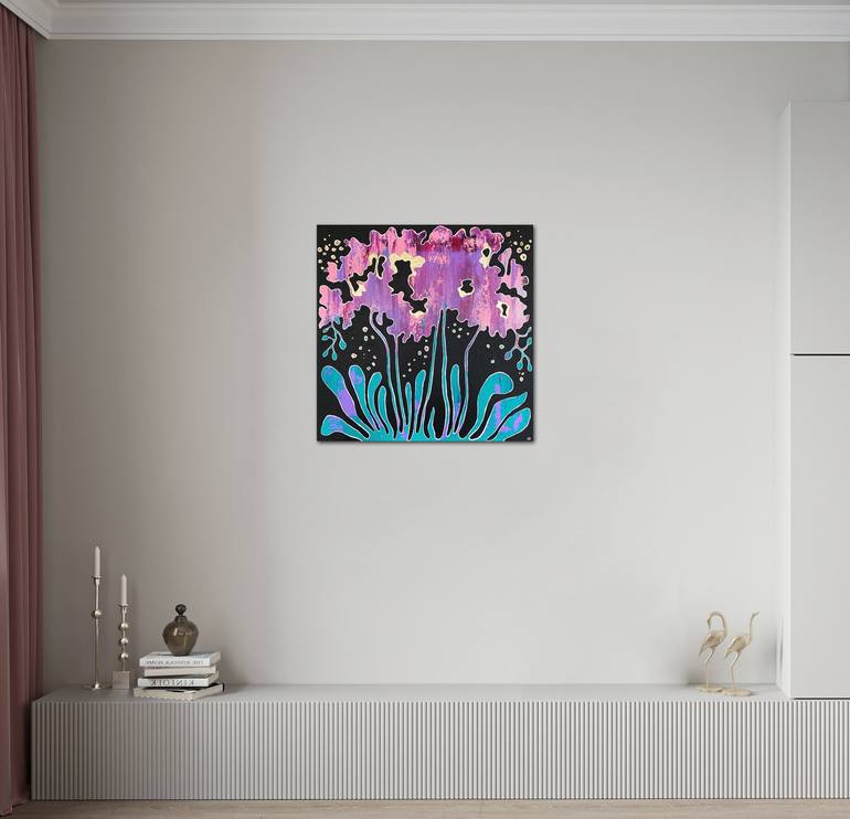 Original Abstract Floral Painting by Zaira Dzhaubaeva