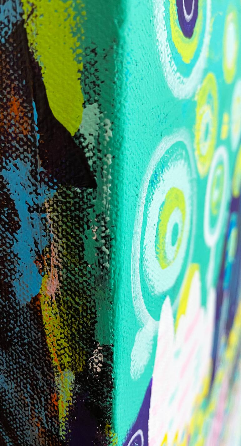 Original Abstract Garden Painting by Zaira Dzhaubaeva