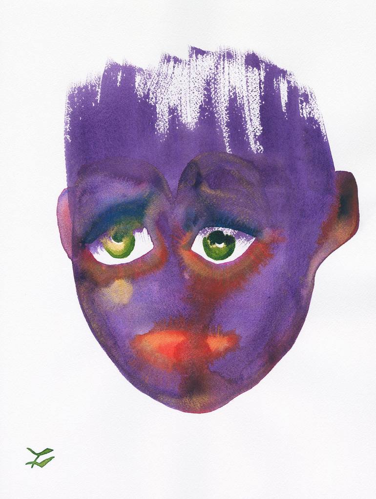 Original Portraiture People Paintings by Zaira Dzhaubaeva