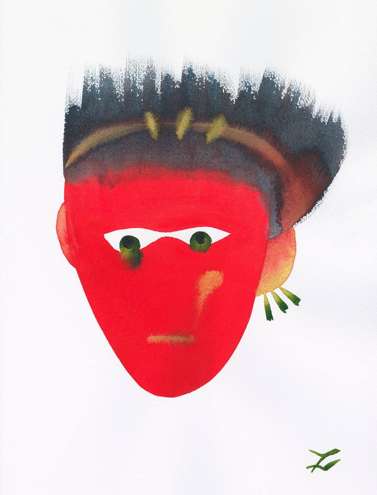 Original Portraiture People Paintings by Zaira Dzhaubaeva