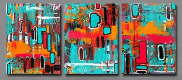 Original Abstract Expressionism Abstract Paintings by Zaira Dzhaubaeva