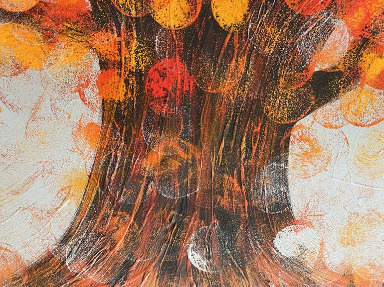 Original Abstract Expressionism Tree Painting by Zaira Dzhaubaeva