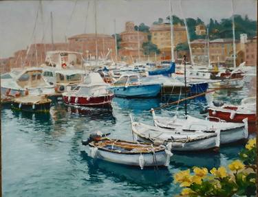 Boats at Portofino harbor thumb