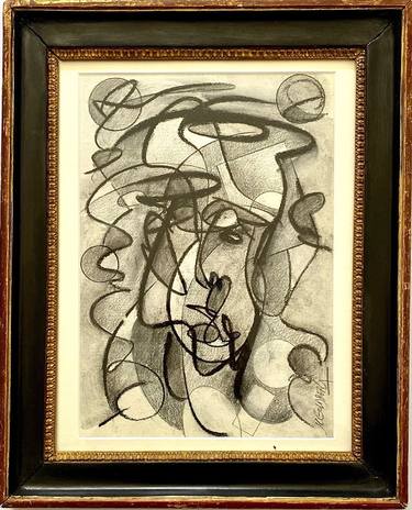 Original Abstract Portrait Drawings by Jean-Claude Goldberg