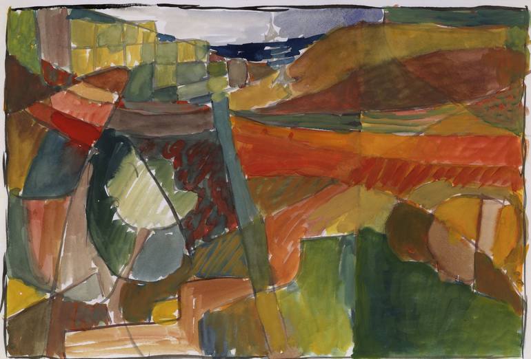 Print of Abstract Painting by Christina Giannikou