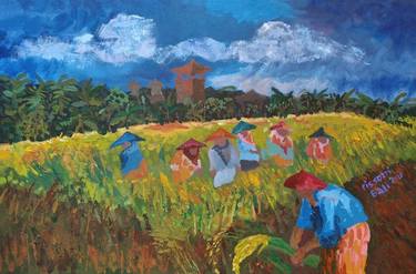 Original Rural life Paintings by Agustin Oscar Rissotti