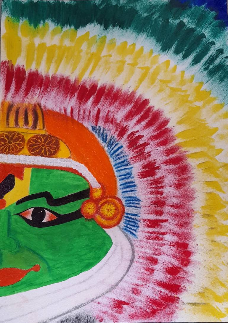 kathakali half face