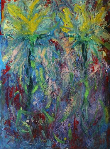 Print of Abstract Expressionism Floral Paintings by Milista aka Emilie Stawreberg