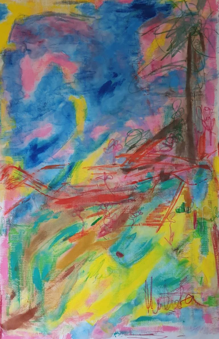 Original Abstract Painting by Milista Aka Emilie Stawreberg