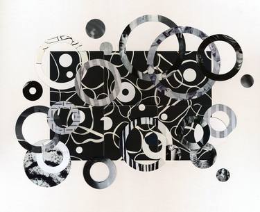 Original Minimalism Abstract Collage by Jill Stoll