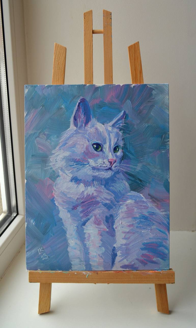 Original Cats Painting by Lada Kholosho