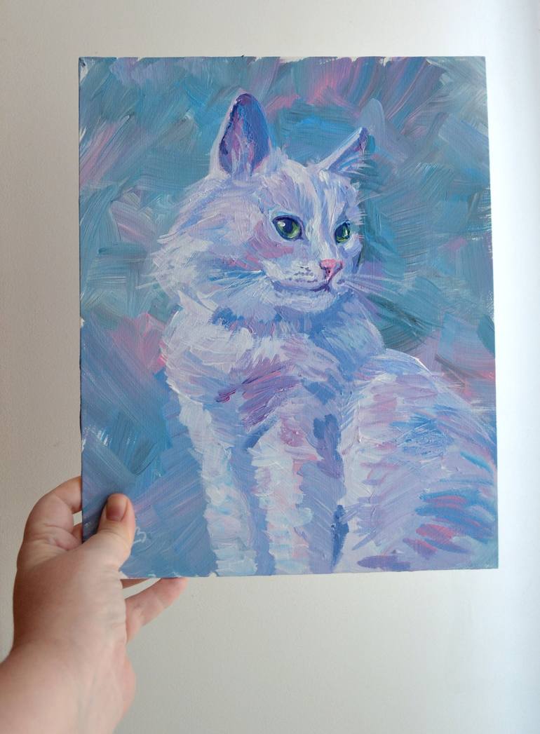 Original Cats Painting by Lada Kholosho