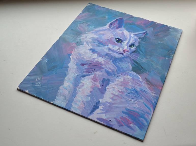 Original Cats Painting by Lada Kholosho