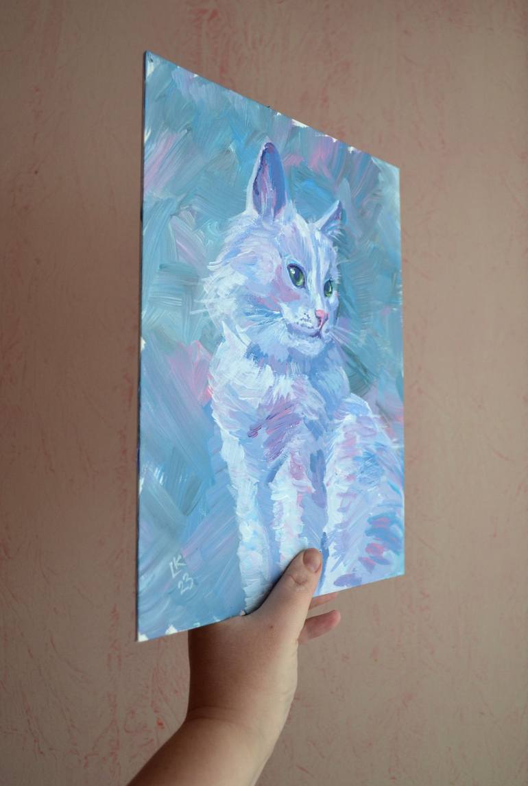 Original Cats Painting by Lada Kholosho