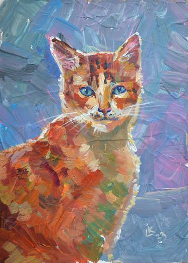 Print of Cats Paintings by Lada Kholosho