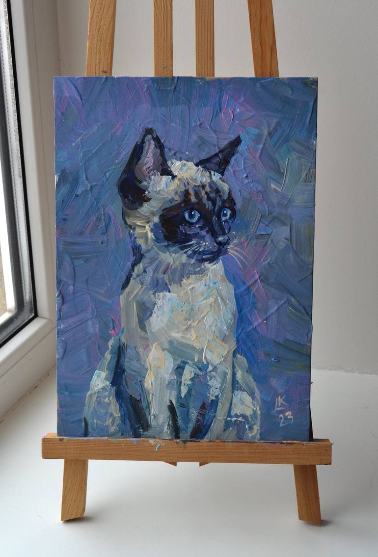 Original Cats Painting by Lada Kholosho