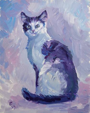 Print of Cats Paintings by Lada Kholosho