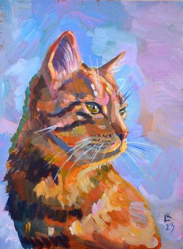 Original Cats Paintings by Lada Kholosho