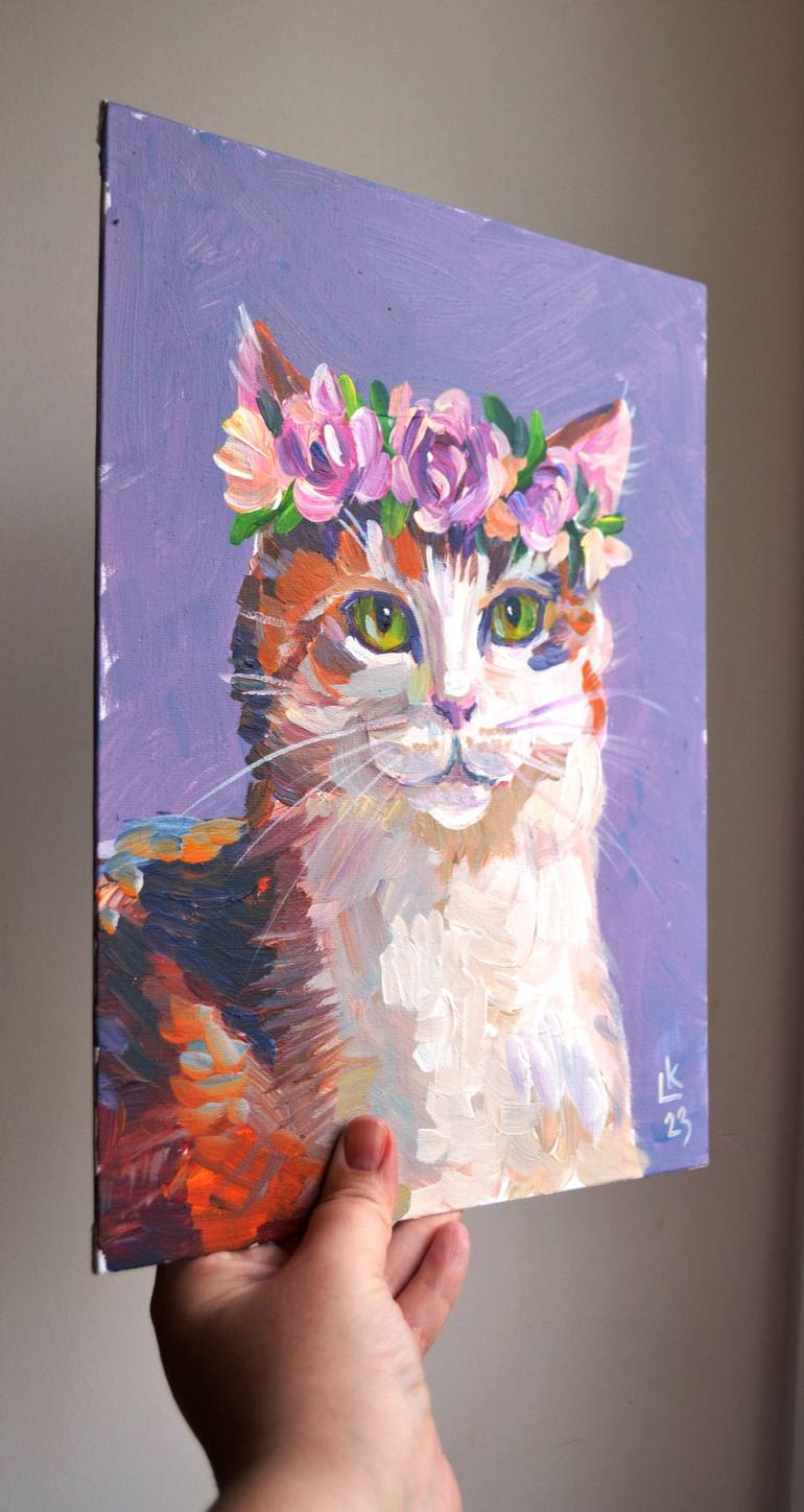 Original Cats Painting by Lada Kholosho