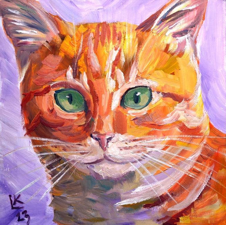  TUMOVO Animals Paint by Numbers, Abstraction Cat Paint