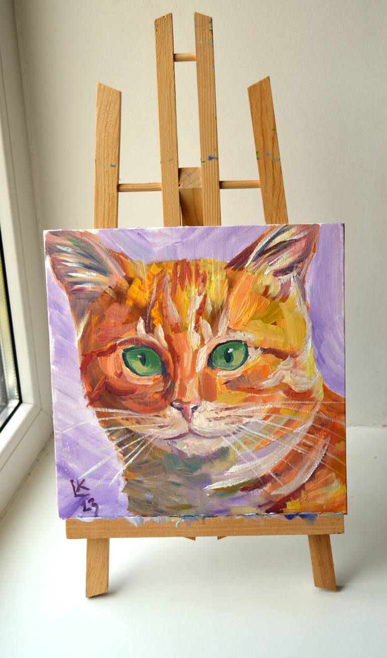 Original Art Deco Animal Painting by Lada Kholosho