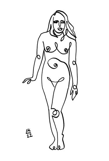 Original Abstract Body Drawings by Lada Kholosho