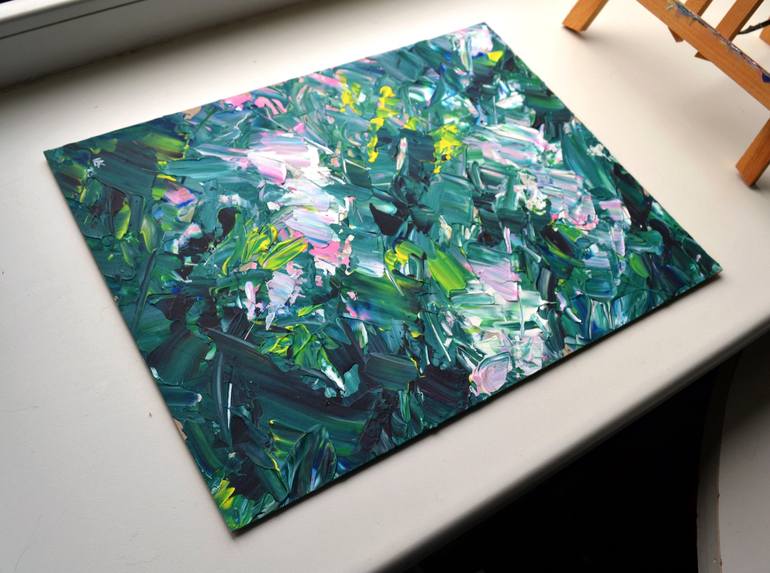 Original Abstract Floral Painting by Lada Kholosho