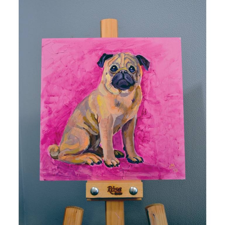 Original Abstract Animal Painting by Lada Kholosho