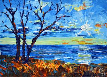 Print of Impressionism Seascape Paintings by Lada Kholosho