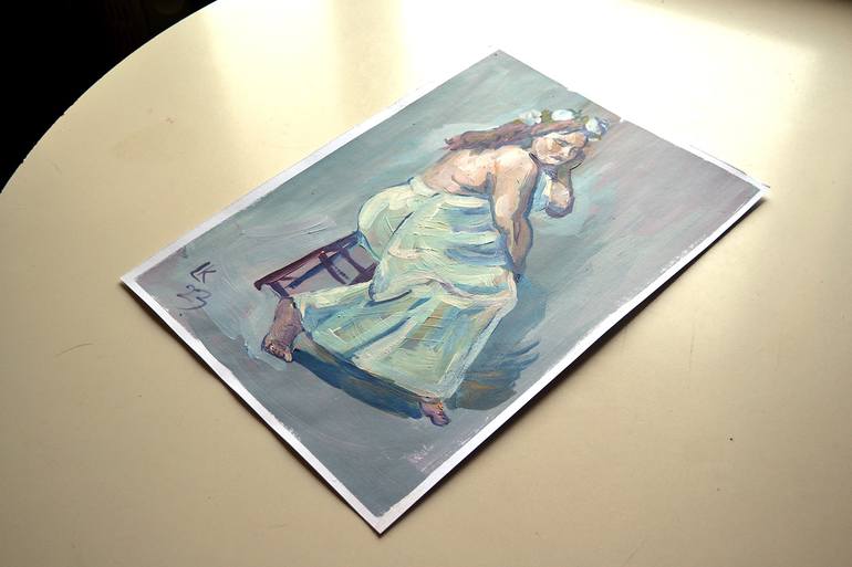 Original Art Deco Women Painting by Lada Kholosho