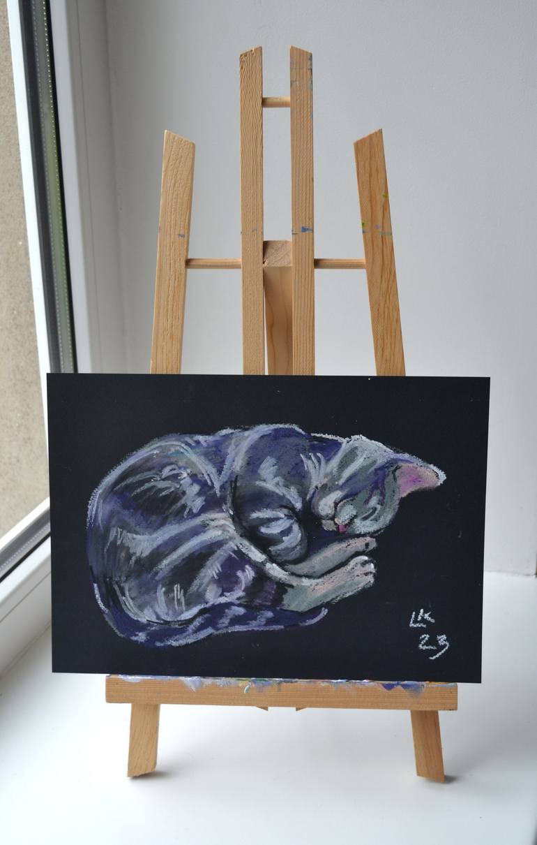 Original Cats Painting by Lada Kholosho