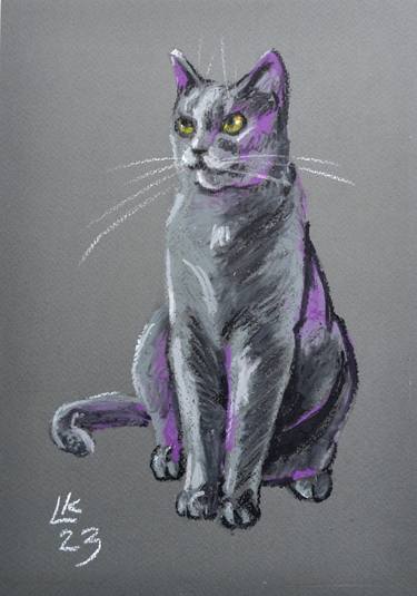 Original Cats Paintings by Lada Kholosho