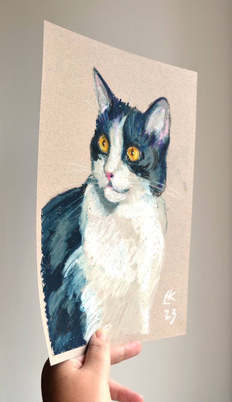 Original Cats Painting by Lada Kholosho