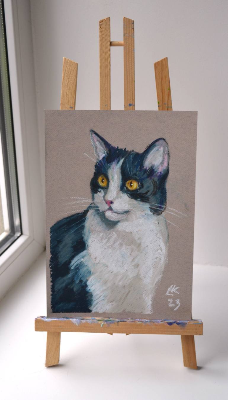 Original Cats Painting by Lada Kholosho