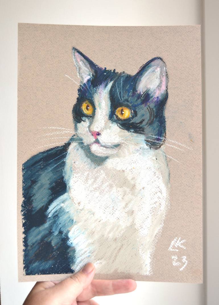 Original Cats Painting by Lada Kholosho